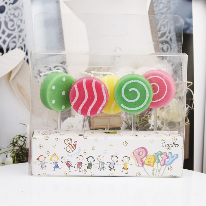 Japanese Candle Wax - 5 velas, decorações criativas para bolos,